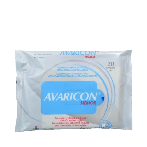 Avaricon Hemor vlažne maramice protiv hemoroida 20 komada