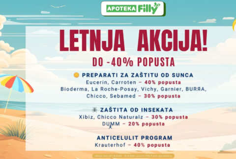 Saznajte kako se pravilno zaštititi od sunca uz savete dermatologa! Otkrijte najbolje kreme za sunčanje, trikove za negu kože i uživajte u bezbrižnom letu. Posetite Filly apoteku za popuste do -40%!